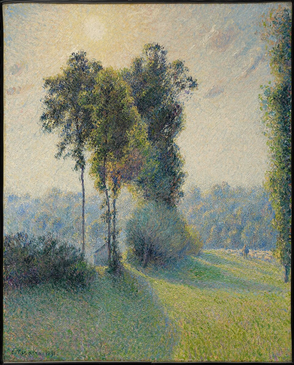 Paesaggio a Saint - Charles, vicino a Gisors, Tramonto, 1891, Sterling and Francine Clark Art Institute, Williamstown
